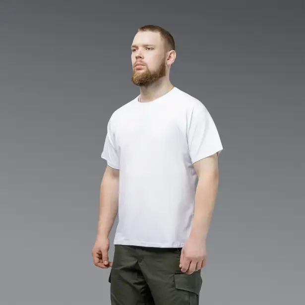 2 - Футболка Urban Cotton. Бавовна/еластан. Біла. Розмір L