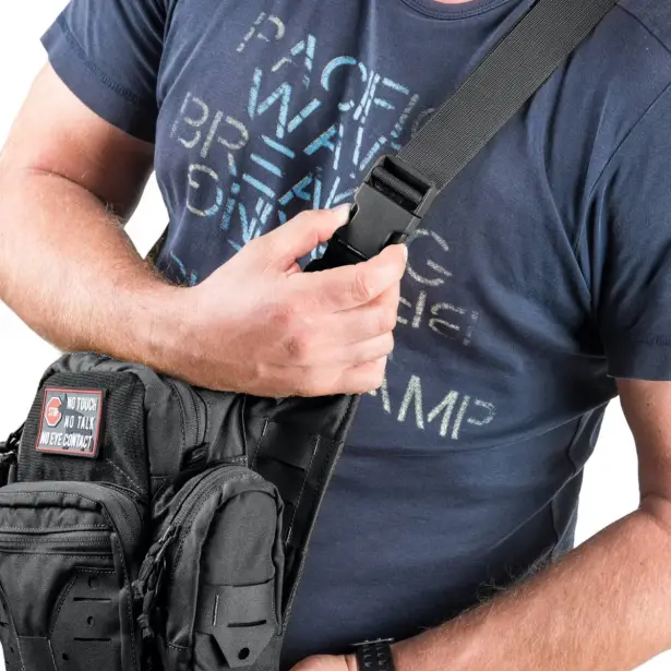 10 - Сумка через плече Helikon EDC Side Bag Cordura. Чорний
