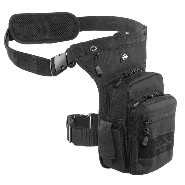 1 - Стегнова сумка Pentagon Max S 2.0 Thigh Pouch 3.7 л. Чорний