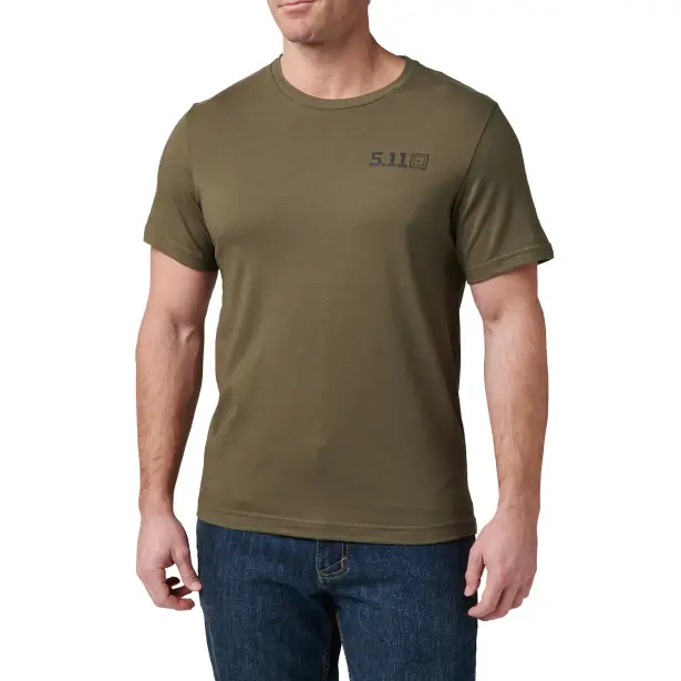 2 - Тактическая футболка «5.11 Tactical® Freedom Fries». Цвет Ranger Green. Размер XXL.