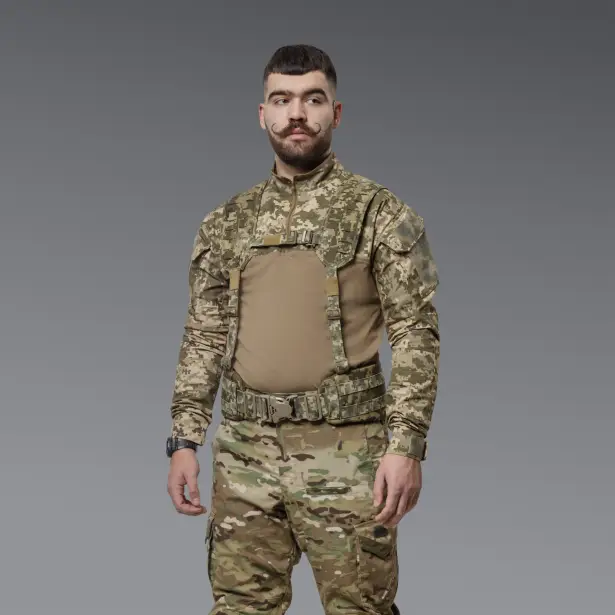4 - Тактичний розвантажувальний пояс РПС 2 класу захисту, Cordura 1000D. Піксель. L/XL