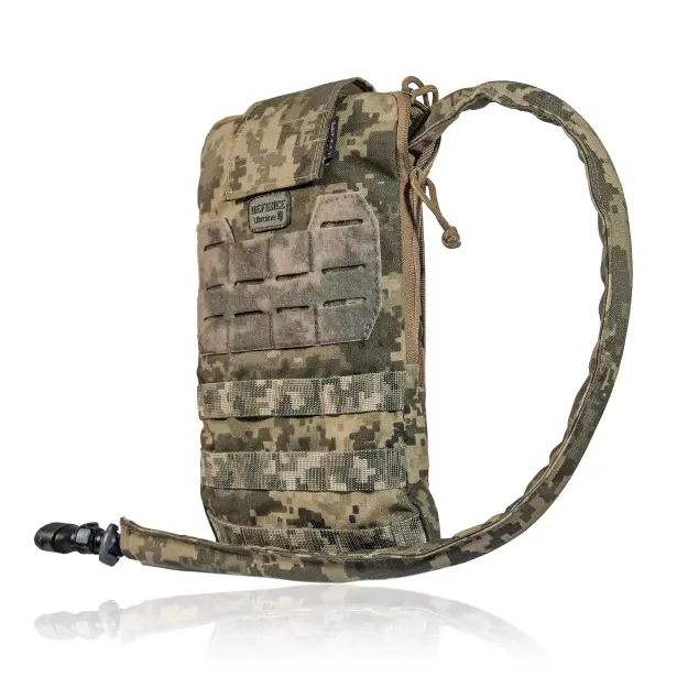 4 - Тактичний Рюкзак-Підсумок під Гідратор на 2 л. Кріплення Molle. Cordura 1000D. Піксель
