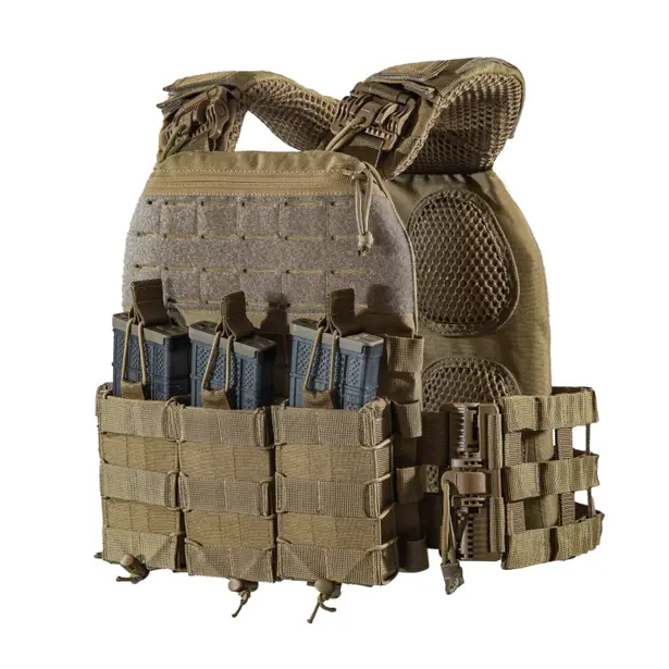 1 - Плитоноска TUR PRO Скелетон, 3 підсумки для AK/AR з системою швидкого скидання. Molle. Колір Койот.