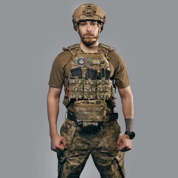 4 - Бронежилет 3-го класу (TUR PRO Gen 2). Вага 3.7 кг. З системою швидкого скидання. Molle. Колір Піксель. Розмір M.