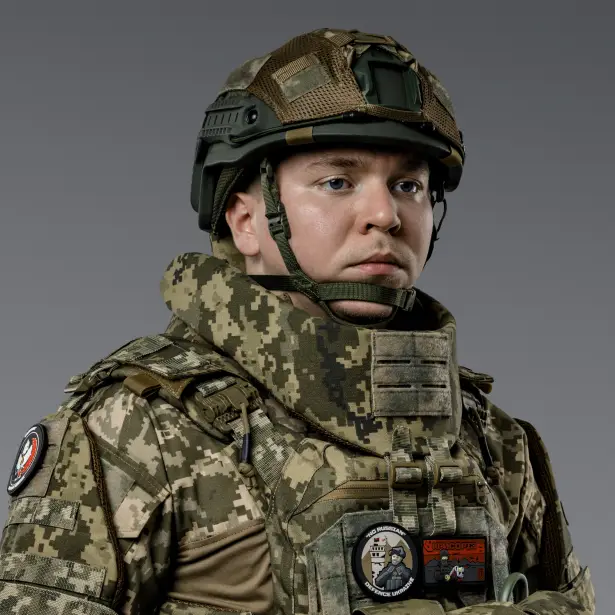 3 - Баллистическая защита шеи 2-го класса защиты. CORDURA 1000D. Пиксель