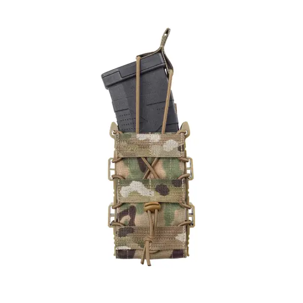 6 - Одинарний пластиковий підсумок під магазини AK\AR. Cordura 1000D. Molle. Мультикам