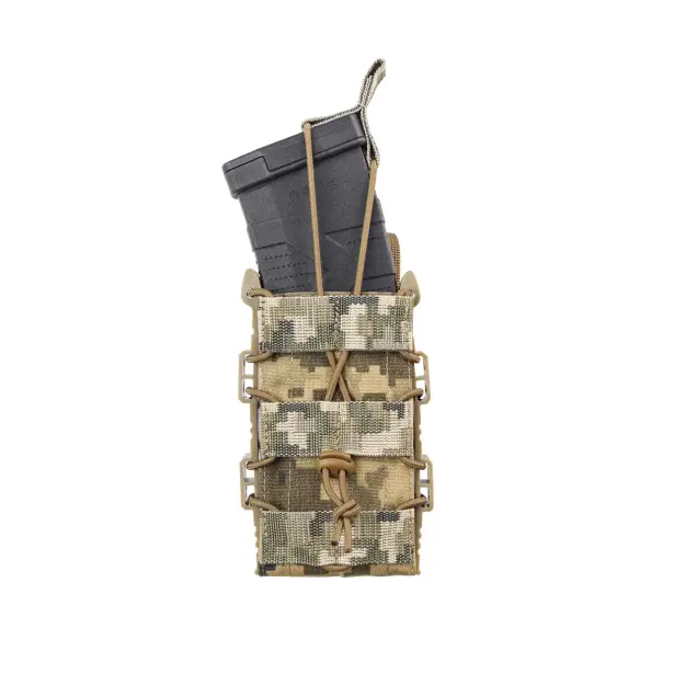 6 - Одинарний пластиковий підсумок під магазини AK\AR. Cordura 1000D. Molle. Піксель