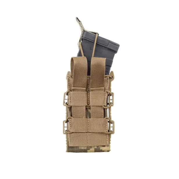 2 - Одинарний пластиковий підсумок під магазини AK\AR. Cordura 1000D. Molle. Піксель