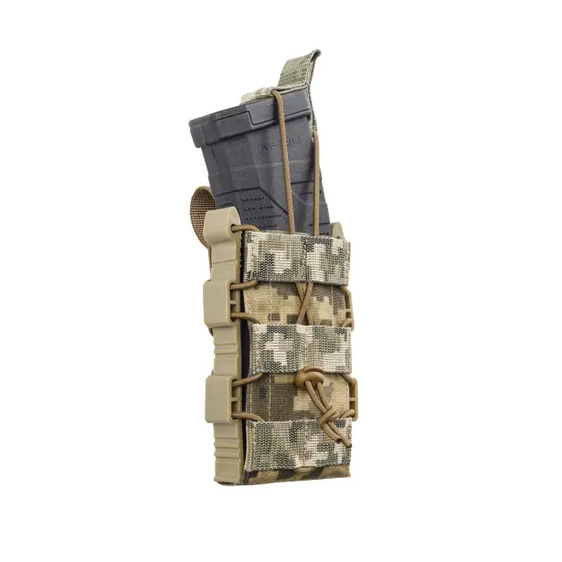 7 - Одинарний пластиковий підсумок під магазини AK\AR. Cordura 1000D. Molle. Піксель