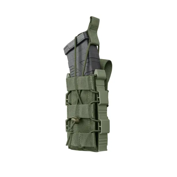 1 - Одинарний пластиковий підсумок під магазини AK\AR. Cordura 1000D. Molle. Олива