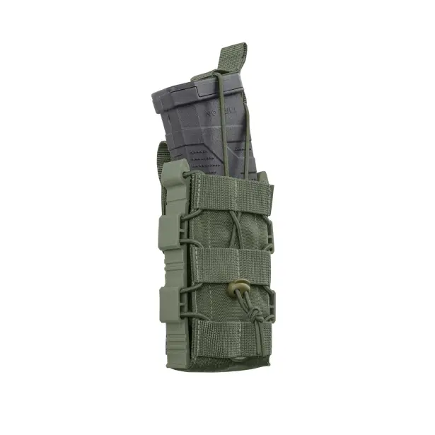 6 - Одинарний пластиковий підсумок під магазини AK\AR. Cordura 1000D. Molle. Олива