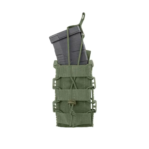 5 - Одинарний пластиковий підсумок під магазини AK\AR. Cordura 1000D. Molle. Олива