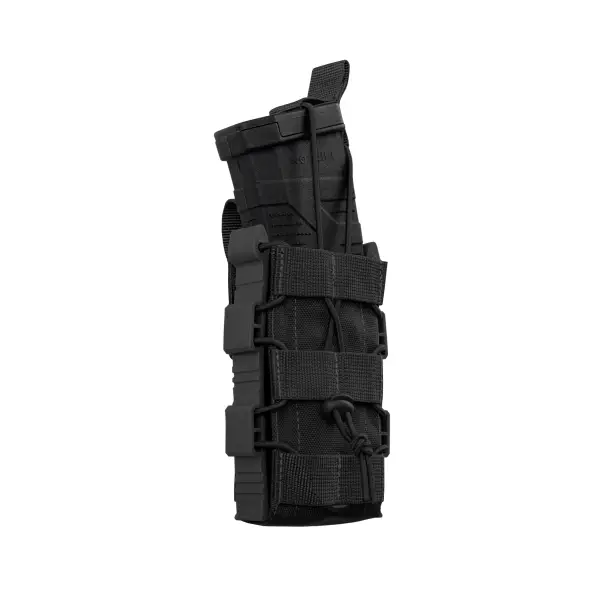 7 - Одинарний пластиковий підсумок під магазини AK\AR. Cordura 1000D. Molle. Чорний