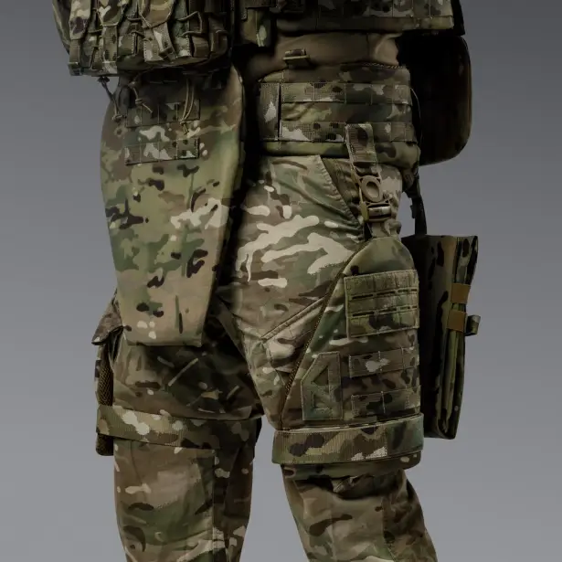 6 - Балістичний захист стегон 2-го класу захисту. CORDURA 1000D. Мультикам