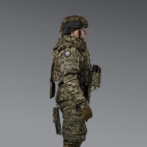 3 - Балістичний захист стегон 2-го класу захисту. CORDURA 1000D. Піксель