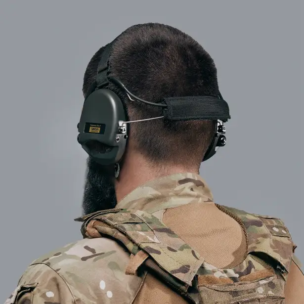 5 - Активні навушники Sordin Supreme Pro-X. З наголів'ям та заднім тримачем. Олива