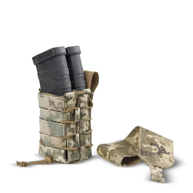 8 - Подвійний закритий підсумок під магазини AK\AR. Cordura 1000D. Molle. Піксель