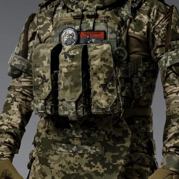 3 - Подвійний закритий підсумок під магазини AK\AR. Cordura 1000D. Molle. Піксель