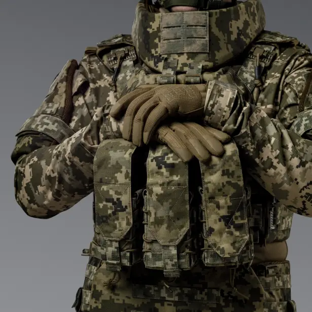 6 - Подвійний закритий підсумок під магазини AK\AR. Cordura 1000D. Molle. Піксель