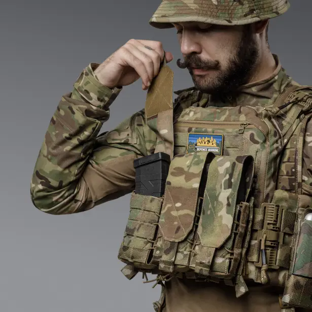 6 - Одинарний закритий підсумок під магазини AK\AR. Cordura 1000D. Molle. Мультикам