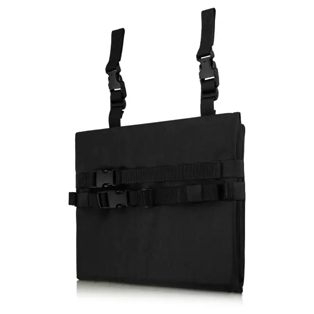 1 - Потрійний тактичний килимок для сидіння. CORDURA 500D. Чорний