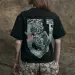 10 - Футболка Military Capybara. Хлопок/эластан. Черная. Размер L