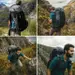 5 - Рюкзак туристичний Naturehike Rock NH20BB113, 40+5л. Чорний