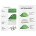 4 - Намет надлегкий двомісний Naturehike Cloud Up Base 2 CNK2450WS032, зелений