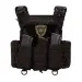 4 - Плитоноска Warmor Gen.3 Pro з системою швидкого скидання. (Комплект 3 підсумки) Molle. Колір Чорний