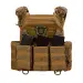 3 - Плитоноска Warmor Gen.3 Pro з системою швидкого скидання. (Комплект 3 підсумки) Molle. Колір Койот