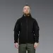 5 - Флісова тактична кофта з капюшоном. Чорна. Polyester. Розмір S