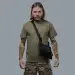 4 - Плечова однолямкова сумка. Збільшена. Cordura 1000D Чорна