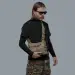 3 - Плечова однолямкова сумка. Збільшена. Cordura 1000D Піксель