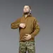 9 - Флісова тактична кофта з капюшоном. Койот. Polyester. Розмір S