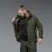 8 - Флісова тактична кофта з капюшоном. Олива. Polyester. Розмір S