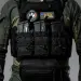 3 - Одинарний пластиковий підсумок під магазини AK\AR. Cordura 1000D. Molle. Чорний