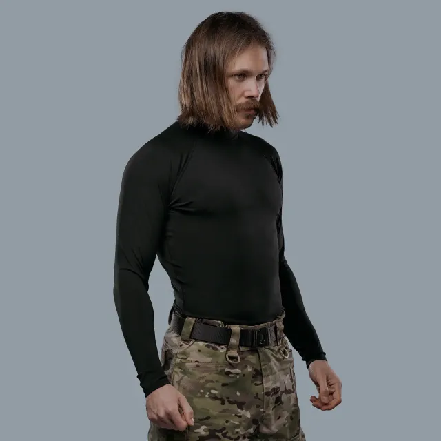 4 - Рашгард, колір Чорний, поліестер. Розмір L