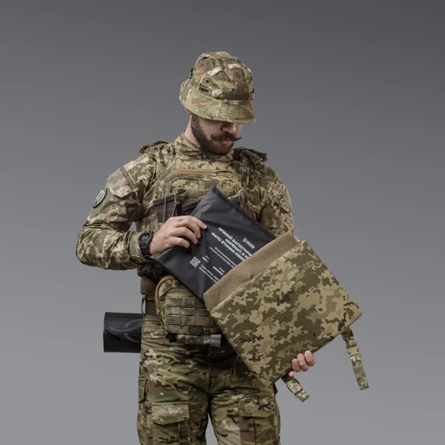 5 - Тактичний килимок для сидіння 2 класу захисту. CORDURA 1000D. Піксель