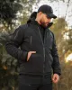 5 - Куртка тактична Softshell ХАНТЕР. Осінь-Весна Чорний. Розмір L (48-50)