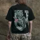 10 - Футболка Military Capybara. Бавовна/еластан. Чорна. Розмір XXL