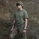 6 - Футболка Military Capybara. Бавовна/еластан. Олива. Розмір S