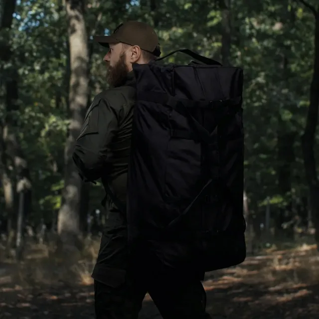 7 - Тактична сумка-баул на 100л. Cordura 500D. Чорний
