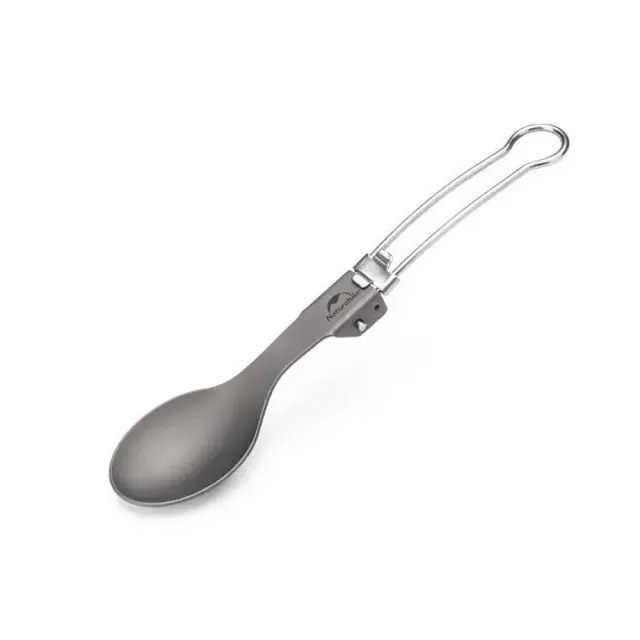1 - Ложка титанова з мішечком Naturehike Titanium NH19C001-J. Сіра