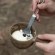 2 - Ложка титанова з мішечком Naturehike Titanium NH19C001-J. Сіра