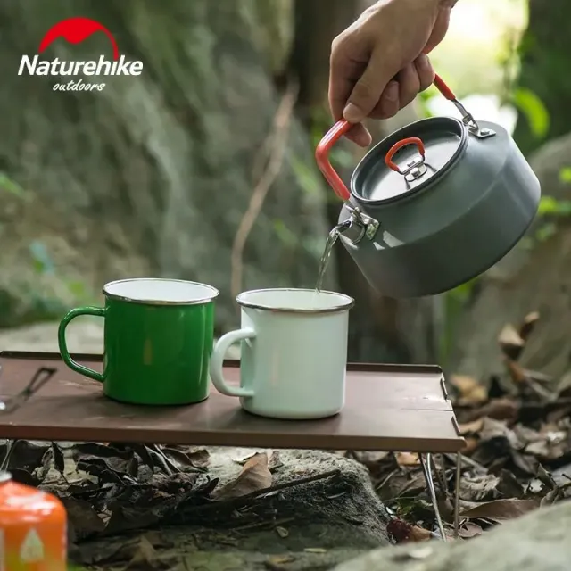 5 - Чайник алюмінієвий Naturehike NH17C020-H 1.1 л. Сірий