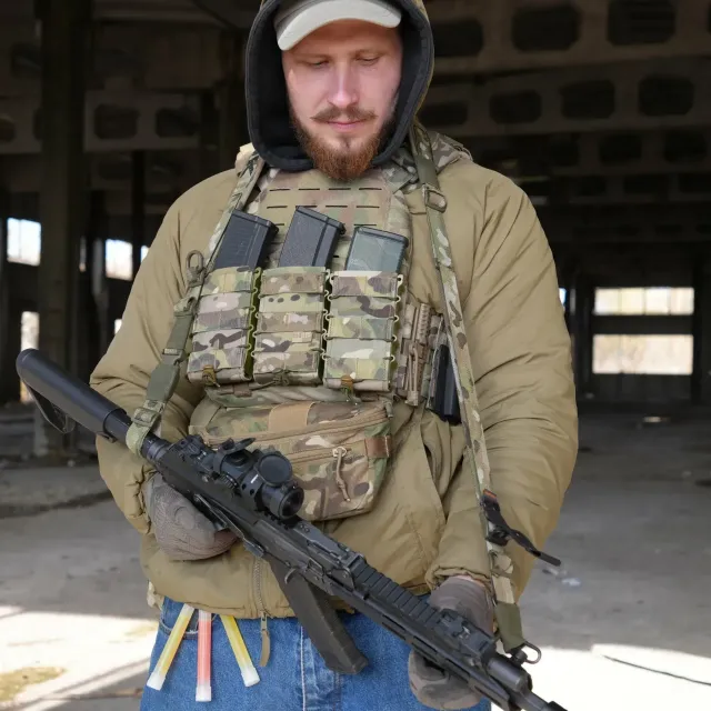 13 - Ремінь збройовий одно/двоточковий з широким наплічником RAGNAROK RAGNARR Gen.II Мультикам