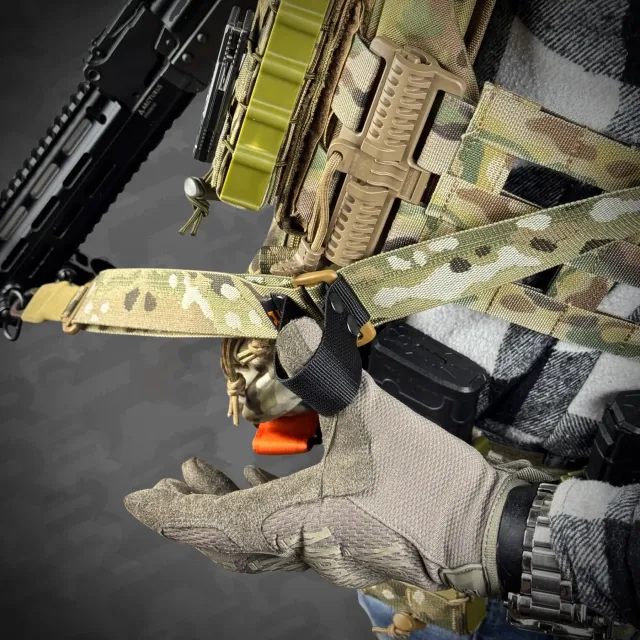 6 - Ремінь RAGNAROK TYR carbine збройовий одно/двоточковий з додатковим кріпленням. Мультикам