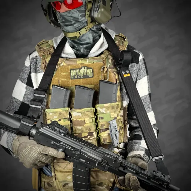 4 - Ремінь RAGNAROK TYR carbine збройовий одно/двоточковий з додатковим кріпленням. Чорний