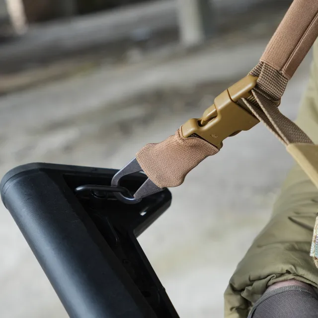 7 - Ремінь збройовий RAGNAROK триточковий з широким наплічником KRAKEN carbine. Койот