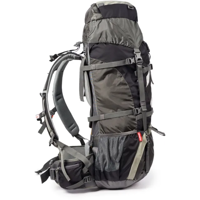 16 - Рюкзак туристичний Naturehike NH70B070-B, 70л+5л. Чорно-сірий